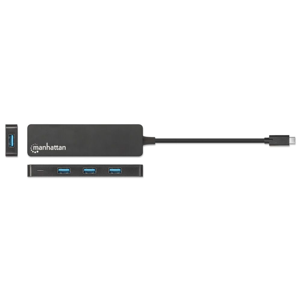 Manhattan 4-Port USB 3.0 Type-C Hub in Black, , large