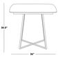 LumiSource Cosmo Square Dinette Table in Black and Gold - Table Only, , large