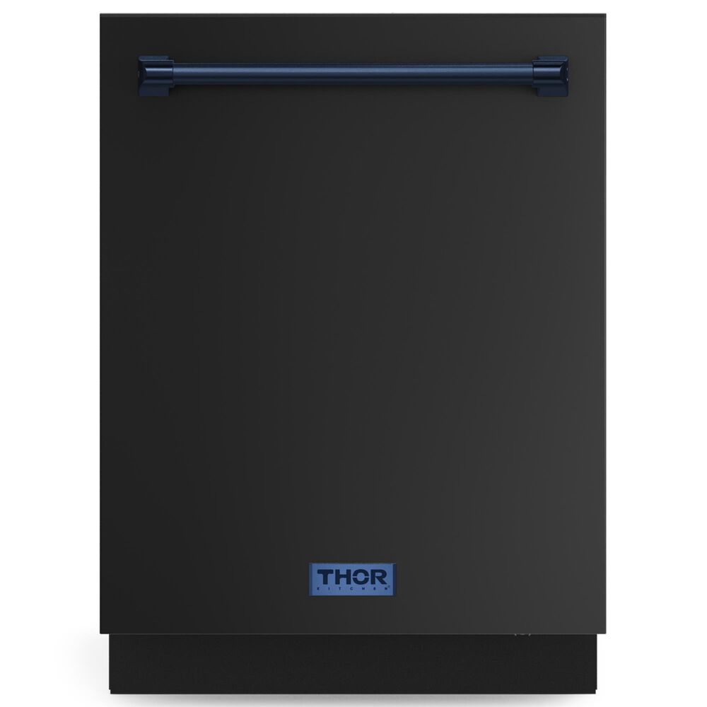 THOR KITCHEN Gordon Ramsay 24" Built-In Dishwasher with Navy Blue Handle Kit in Matte Black, , large