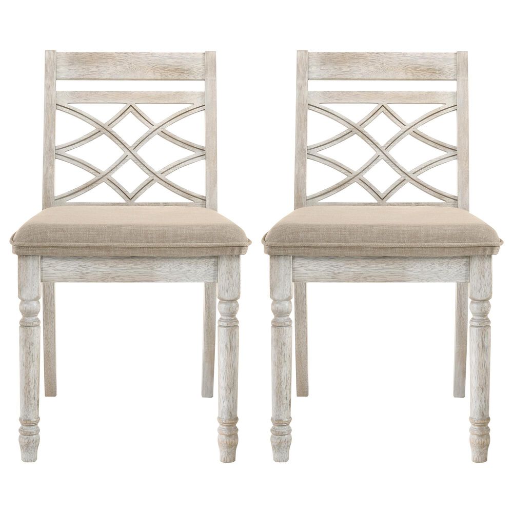 HOMLUX Side Chair in Distressed Natural (Set of 2), , large