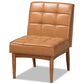 Baxton Studio Sanford Side Chair with Tan Cushion in Walnut Brown, , large