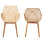 Baxton Studio Ballerina Arm Chair in Natural Brown (Set of 2), , large