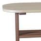 Amish Orchard Oval Outdoor End Table in Weatherwood and Chestnut, , large