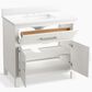 Kohler Kresla 36" Single Bathroom Vanity in White with 3 cm White Quartz Top and Rectangular Sink, , large