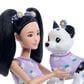 Barbie Twinning Looks Fashion Doll with Pet Dog and Accessories in Purple, , large