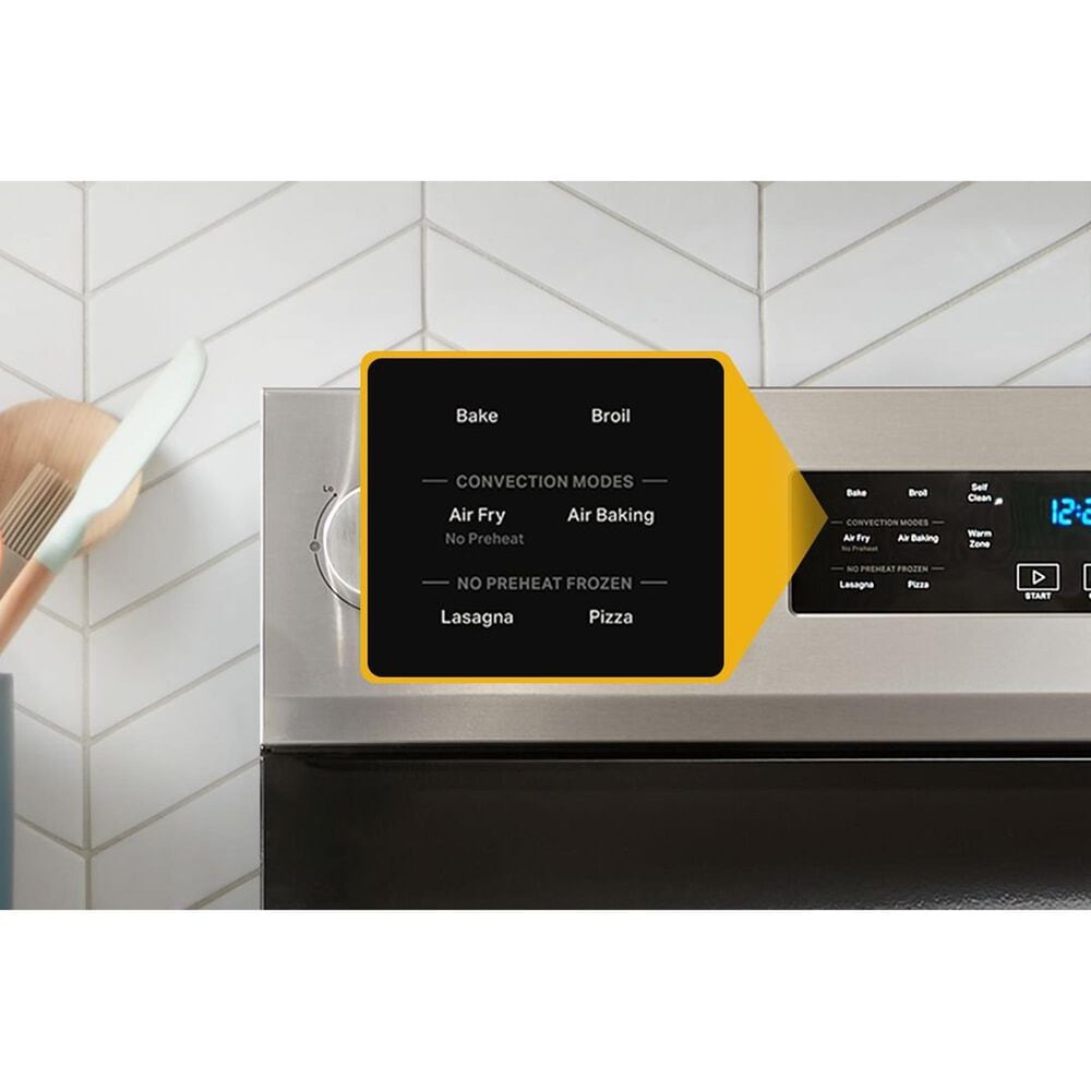 Whirlpool 30" Smart Gas Range with Air Cooking Technology in Fingerprint Resistant Stainless Steel, , large