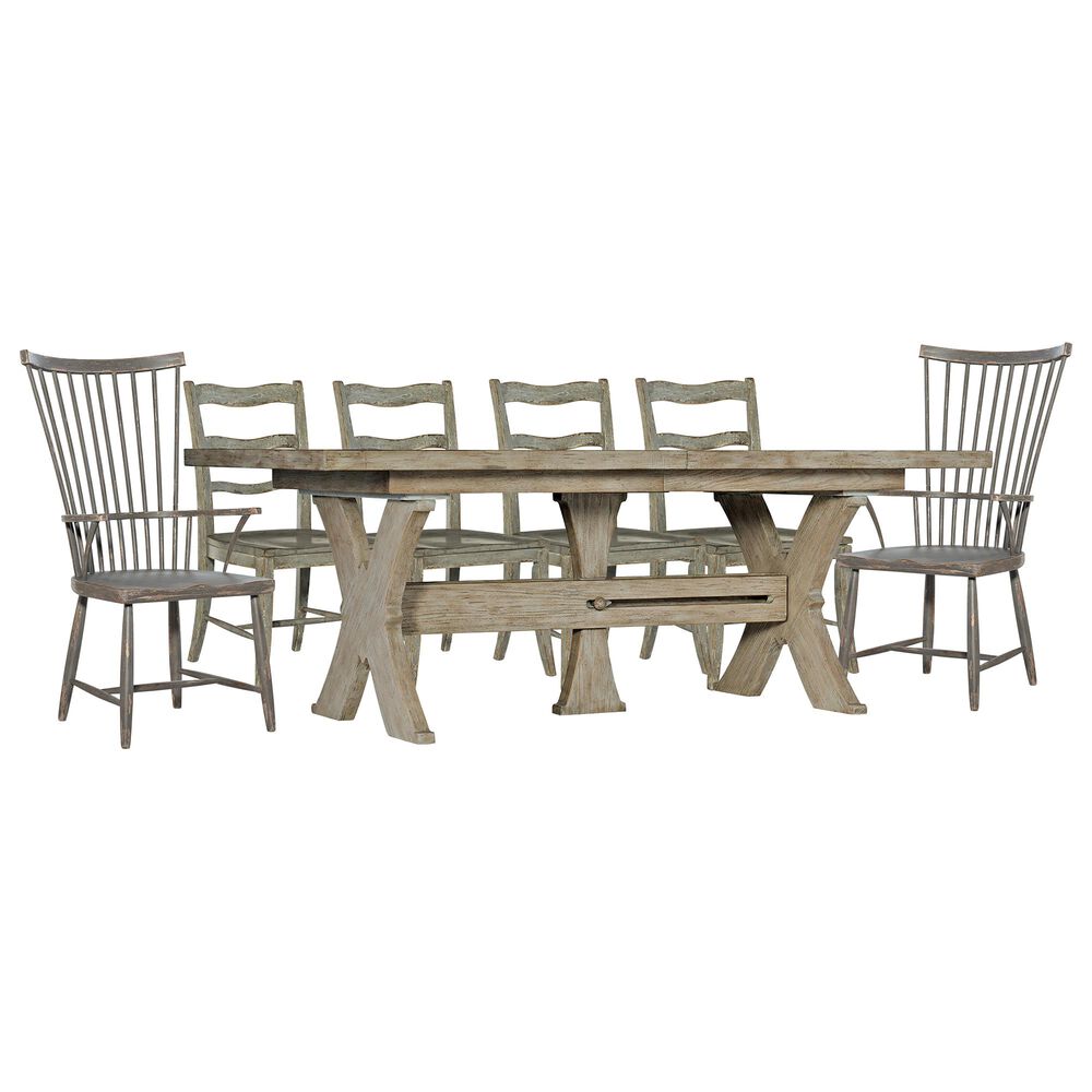 Hooker Furniture Alfresco 7-Piece Dining Set in Light Taupe and Gray, , large