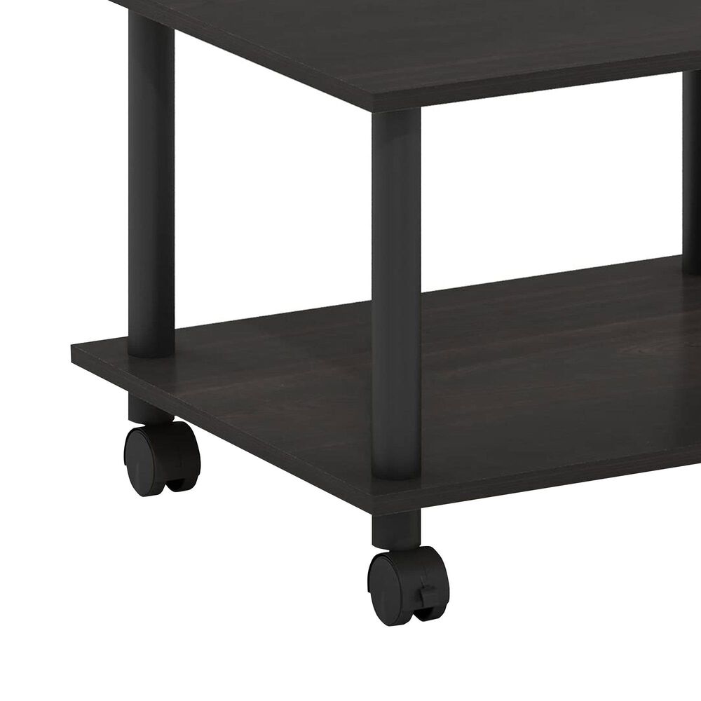 HOMLUX Medium Home Office Under Desk Printer Stand in Espresso and Black, , large