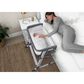 Delta Simmons Kids Dream Bedside Baby Bassinet in Grey Tweed, , large