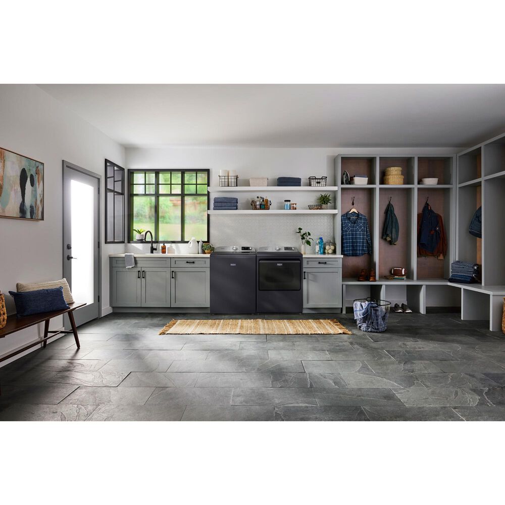 Maytag 5.2 Cu. Ft. Top Load Agitator Washer in Midnight Steel, , large