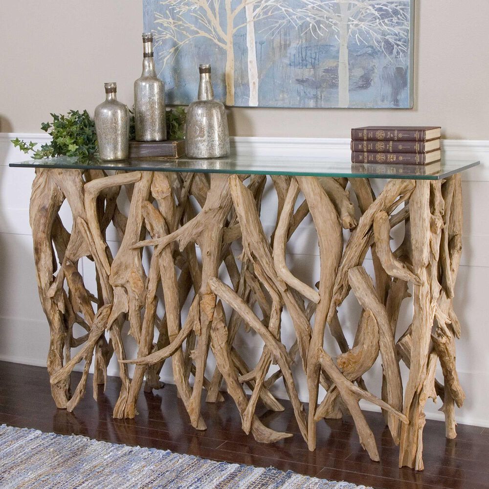 Uttermost Console Table in Natural Wood, , large