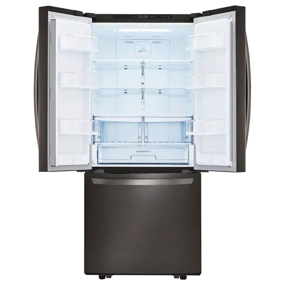 LG 21.8 Cu. Ft. 3-Door French Door Refrigerator in Black Stainless Steel, , large