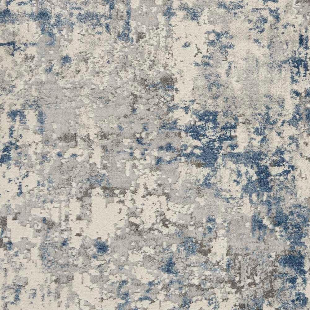 Nourison Rustic Textures Ivory, Grey and Blue 3'11" x 5'11" Area Rug, , large