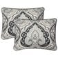 Royal Court Messina 3-Piece Full/Queen Comforter Set in Black, Grey and Silver, , large