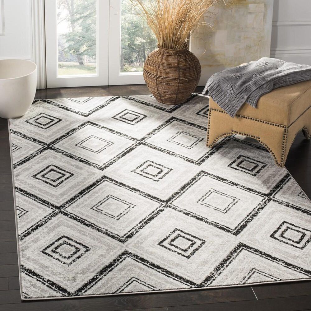 Safavieh Skyler SKY120J 10&#39; x 14&#39; Grey and Black Area Rug, , large