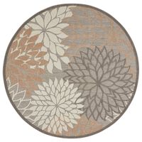 Aloha ALH05 5f3in Round Natural Indoor/Outdoor Area Rug
