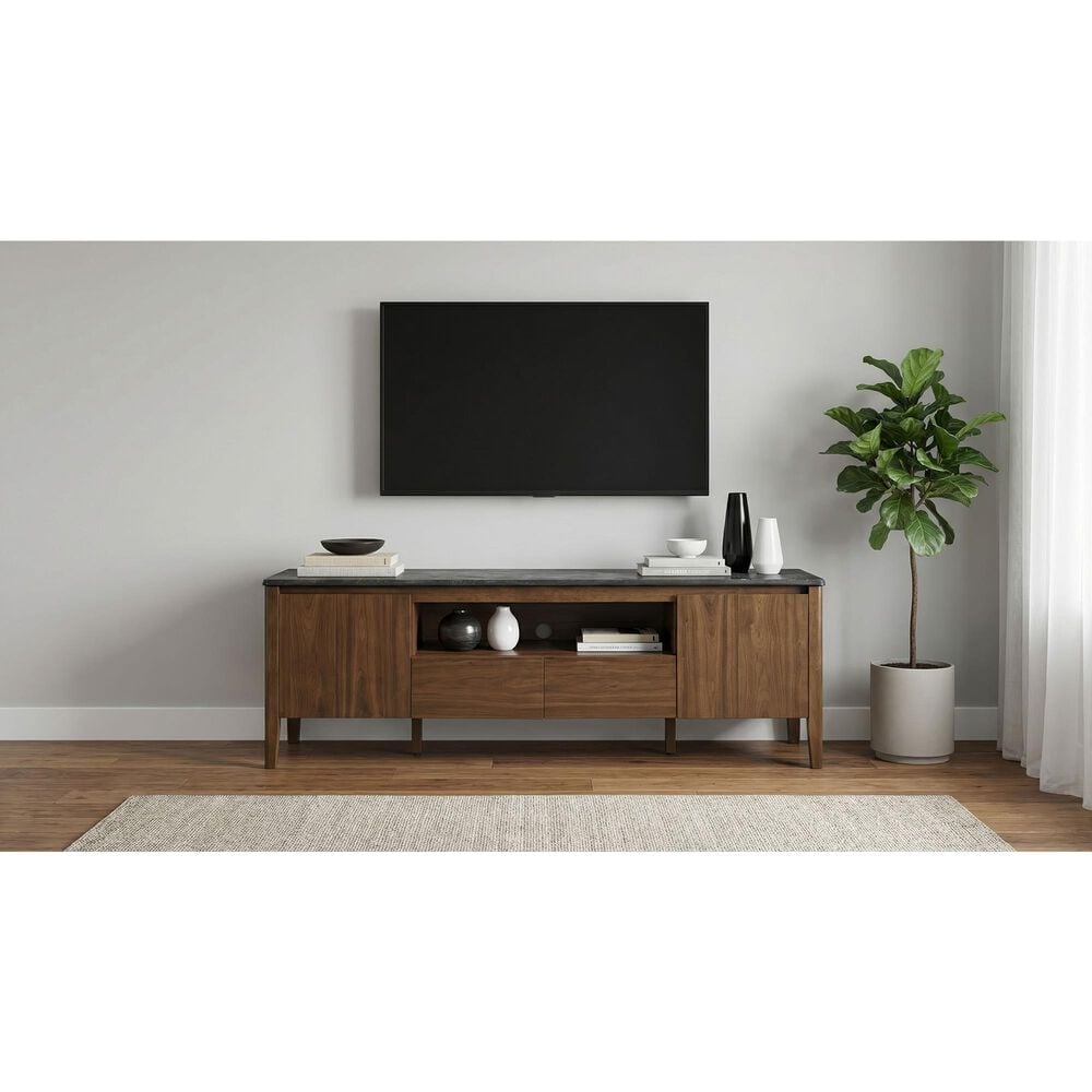 Coaster Bradley 63" SmartTop TV Stand in Smokey Grey and Dark Brown, , large