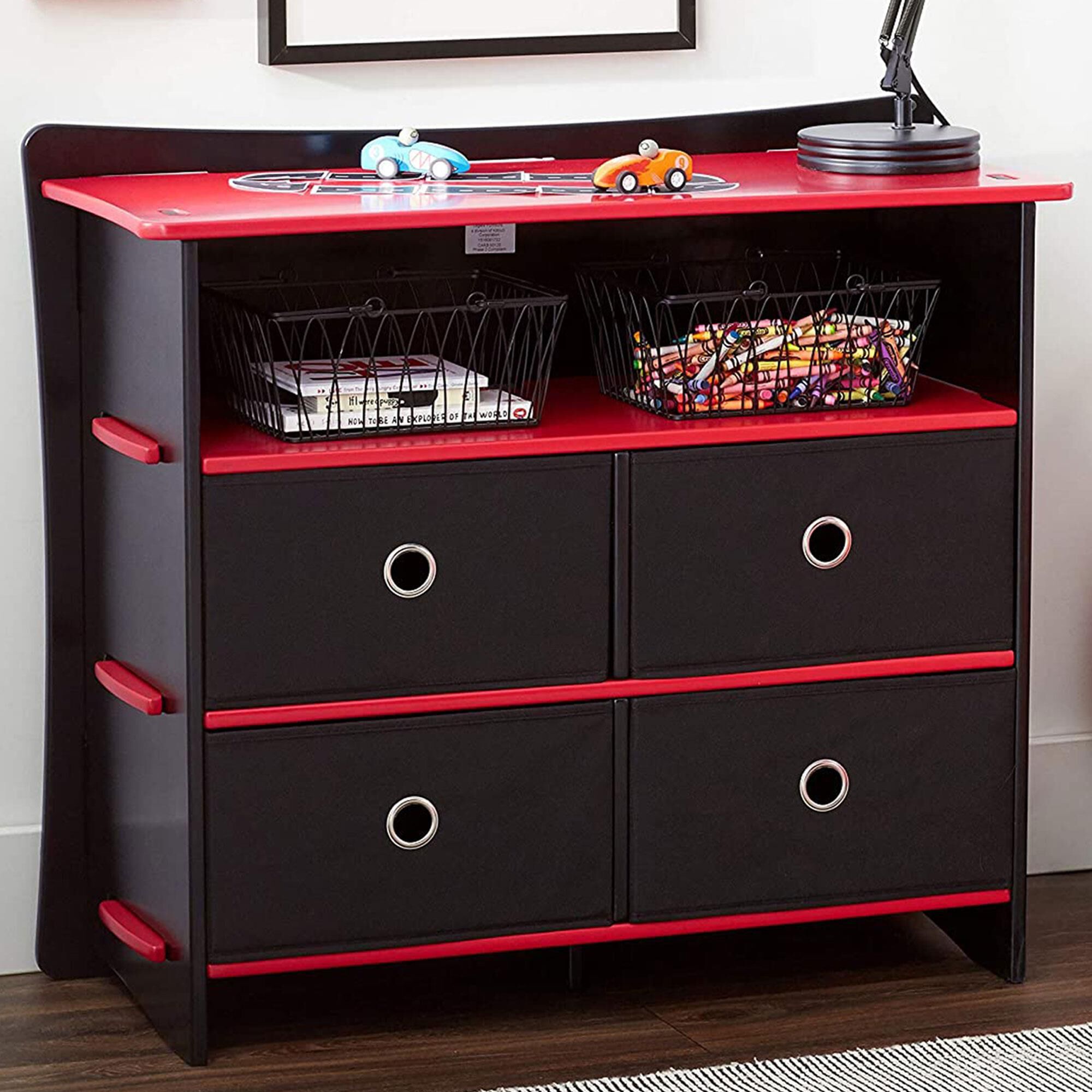 Legare Legare 4 Drawer Dresser in Red and Black NFM