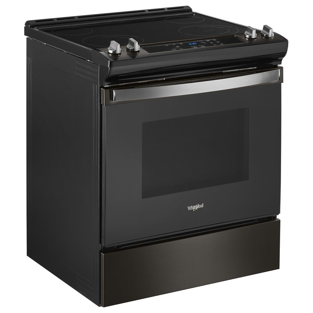 Whirlpool 4.8 Cu. Ft. Electric Range with Frozen Bake in Fingerprint Resistant Black Stainless Steel, , large