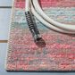 Safavieh Barbados Tropical Abstract 3"3" x 5"  Light Blue and Pink Indoor/Outdoor Area Rug, , large