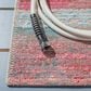 Safavieh Barbados Tropical Abstract 3"3" x 5" Light Blue and Pink Indoor/Outdoor Area Rug, , large