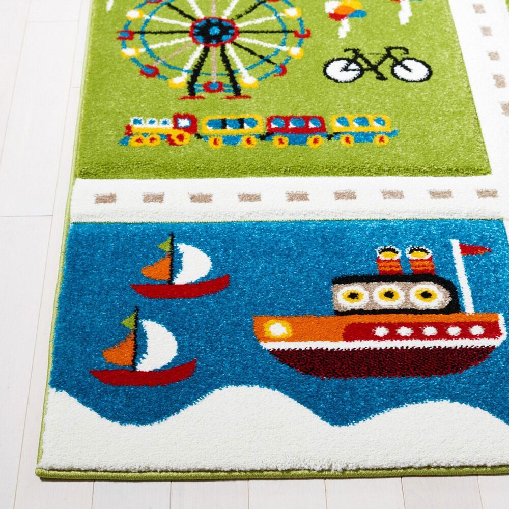 Safavieh Carousel 9&#39; x 12&#39; Green and Beige Kid Rug, , large
