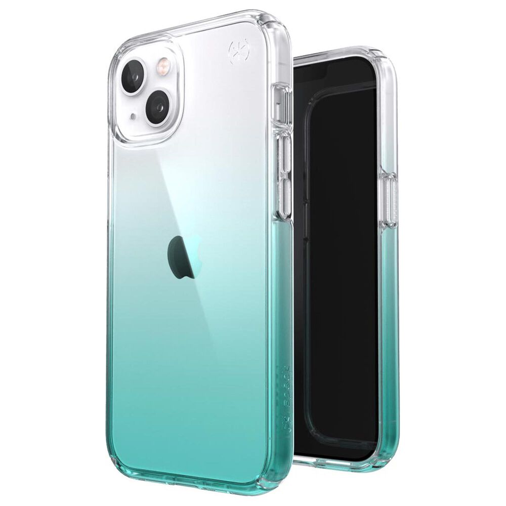 Speck Presidio Perfect Ombre Case for Apple iPhone 13 in Clear and Fantasy Teal Fade, , large