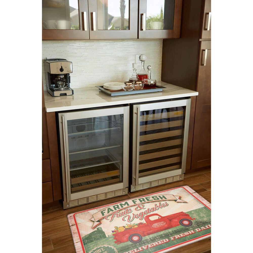 Karastan Dri-Pro Comfort Vegetable Trucks 1&#39;6&quot; x 2&#39;6&quot; Multicolor Door Mat, , large