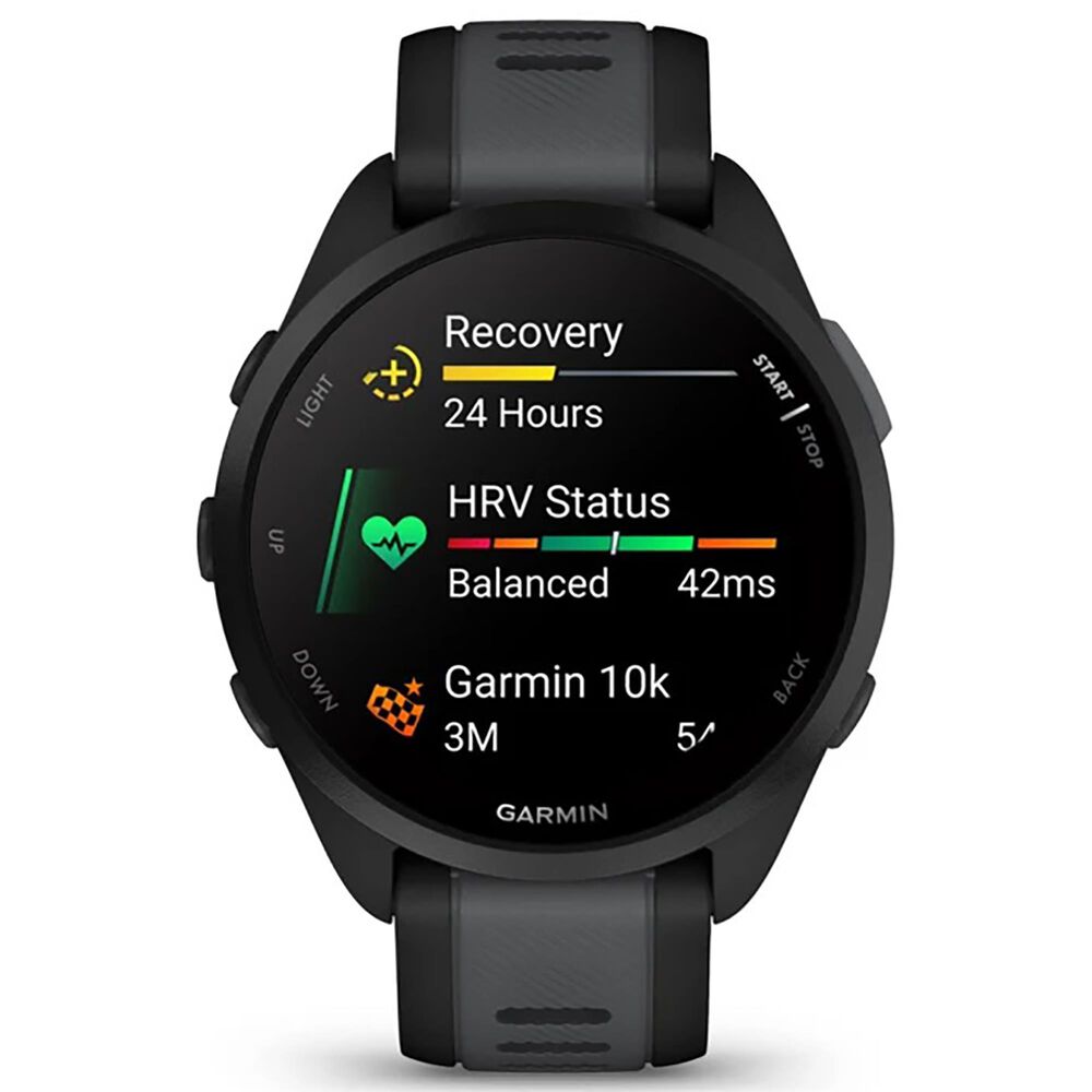 Garmin Forerunner 165 Smartwatch 30.4mm in Black and Slate Gray, , large