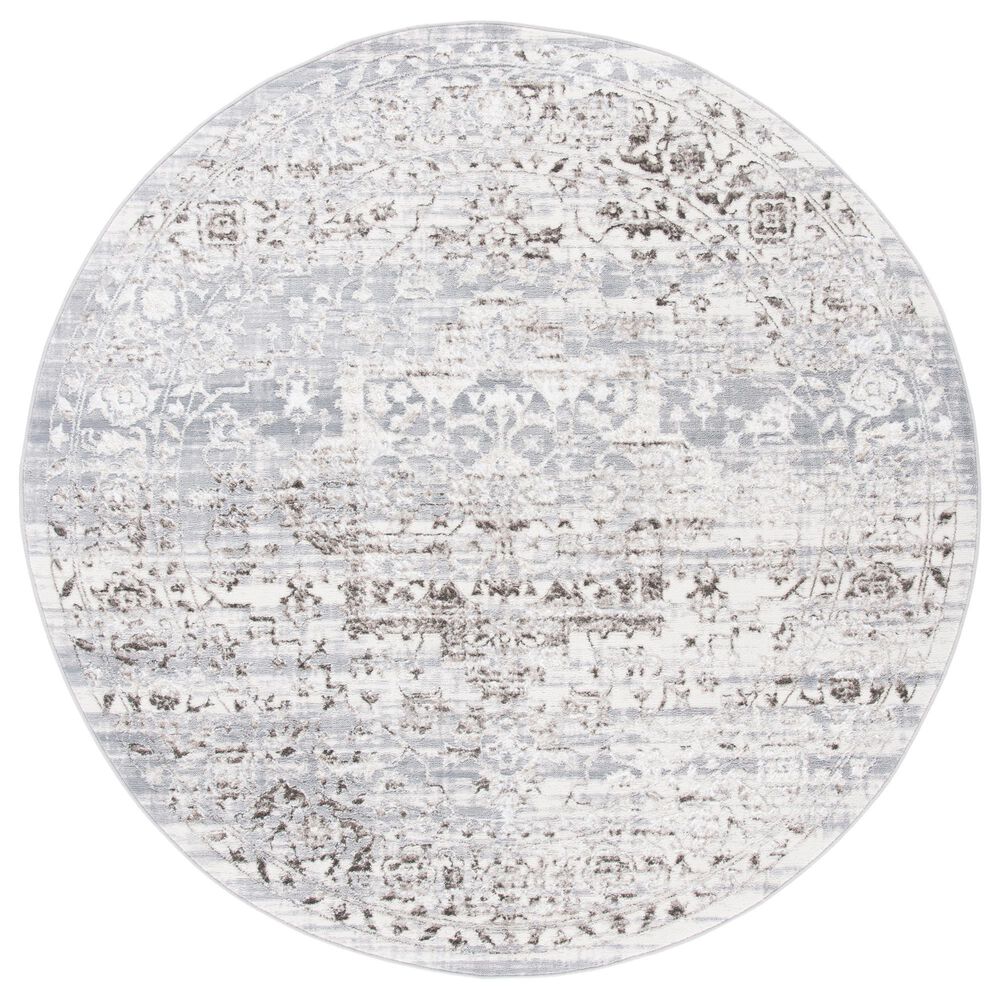Safavieh Orchard 6"7" Round Grey and Light Grey Area Rug, , large