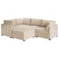 HOMLUX 5-Piece Mod Sectional with Chaise in Beige, , large