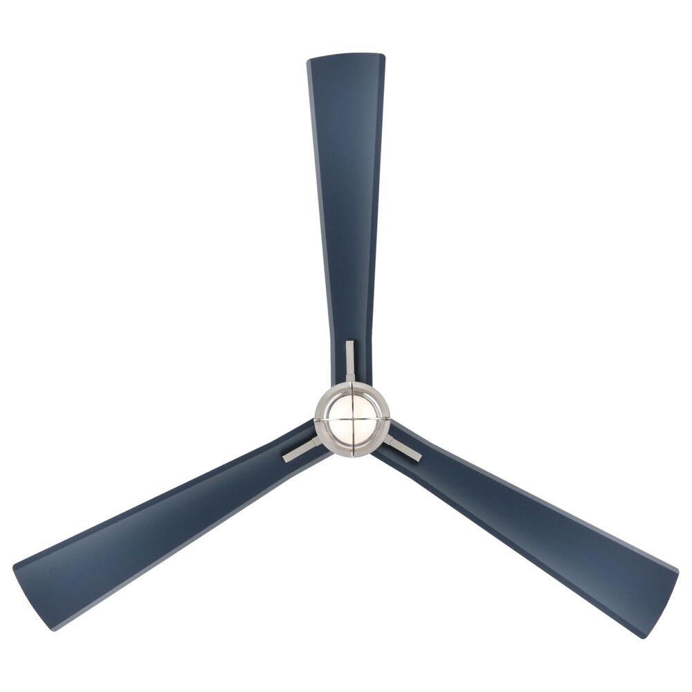 Minka-Aire Nauticus 65" Smart Indoor/Outdoor Ceiling Fan with Distressed Koa Blades in Brushed Nickel Wet, , large