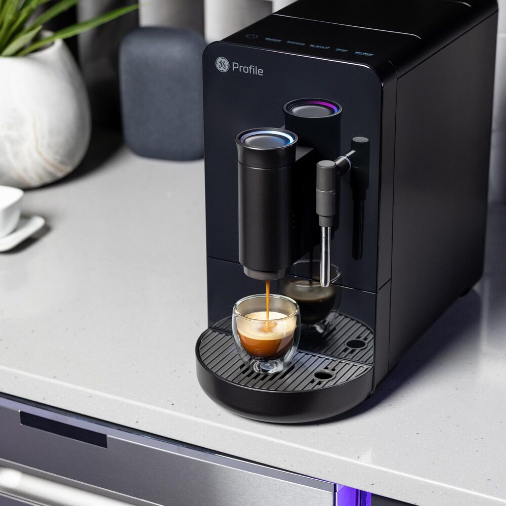 GE Profile 40.5 Oz Automatic Espresso Machine in Black, , large