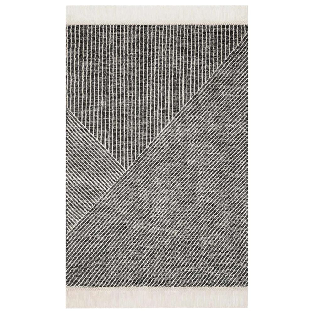 Magnolia Home Newton NET-01 5" x 7"6" Charcoal and Ivory Area Rug, , large