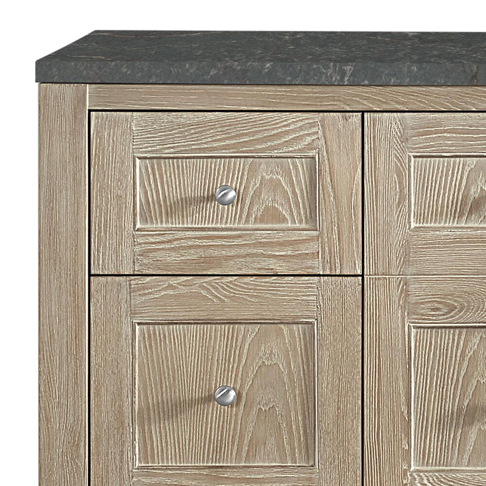 James Martin Vanities Breckenridge 60&quot; Single Bathroom Vanity in Whitewashed Oak with 3 cm Parisien Bleu Quartz Top and Rectangular Sink, , large