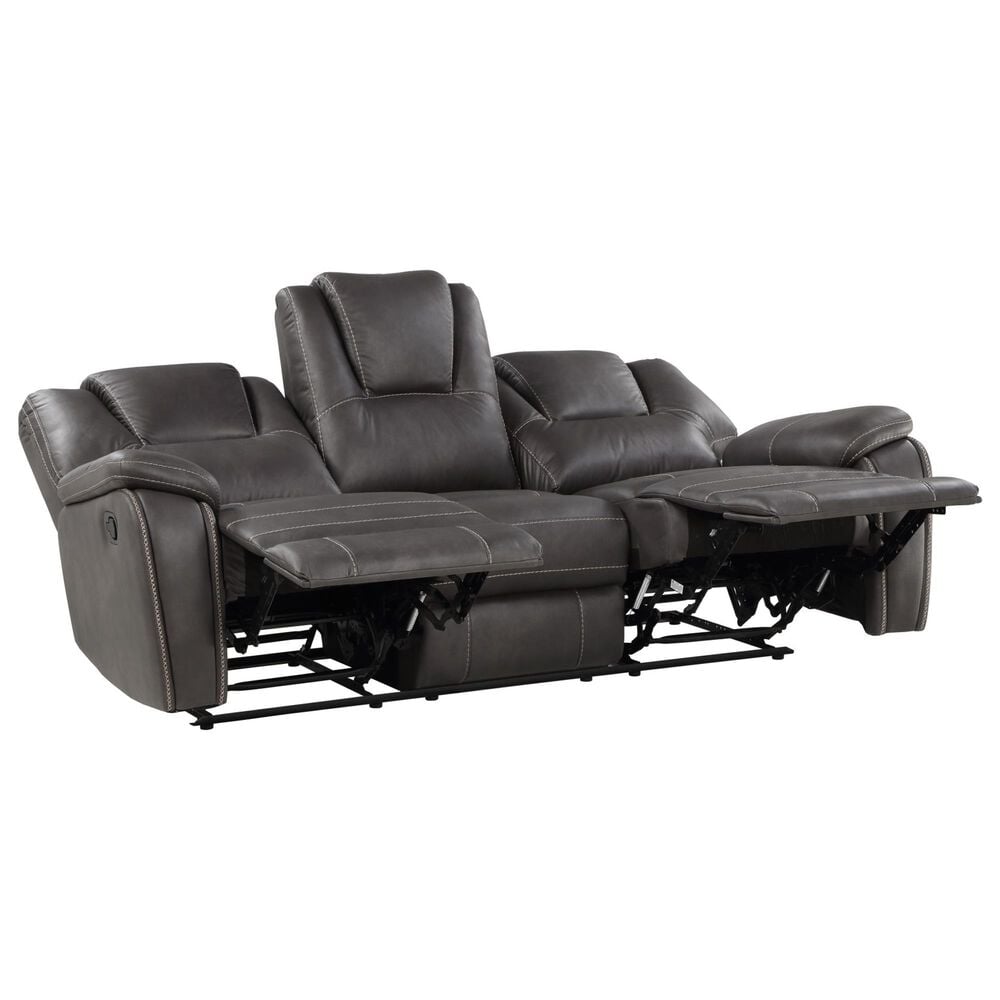 Steve Silver Katrine Manual Reclining Sofa in Charcoal, , large