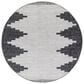 Surya Eagean EAG-2356 Black, Off-White and Charcoal 5"3" Round Indoor/Outdoor Area Rug, , large