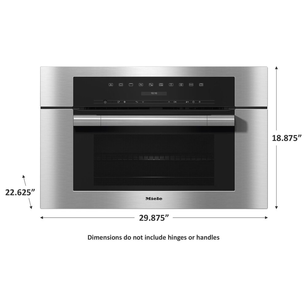 Miele ContourLine 30&quot; Compact Speed Smart Single Electric Wall Oven with Convection in Stainless Steel, , large