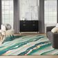 Nourison Prismatic Emerald 8"6" x 11"6" Area Rug, , large