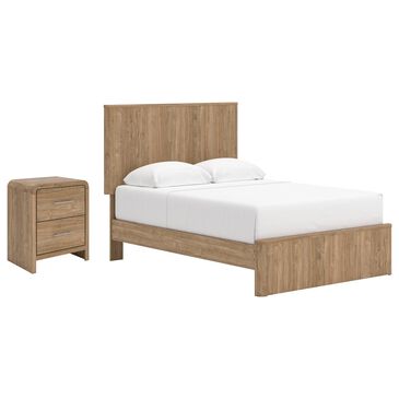 Ashley Gramburg 2 Piece Full Platform Panel Bedroom Set in Warm Brown, , large