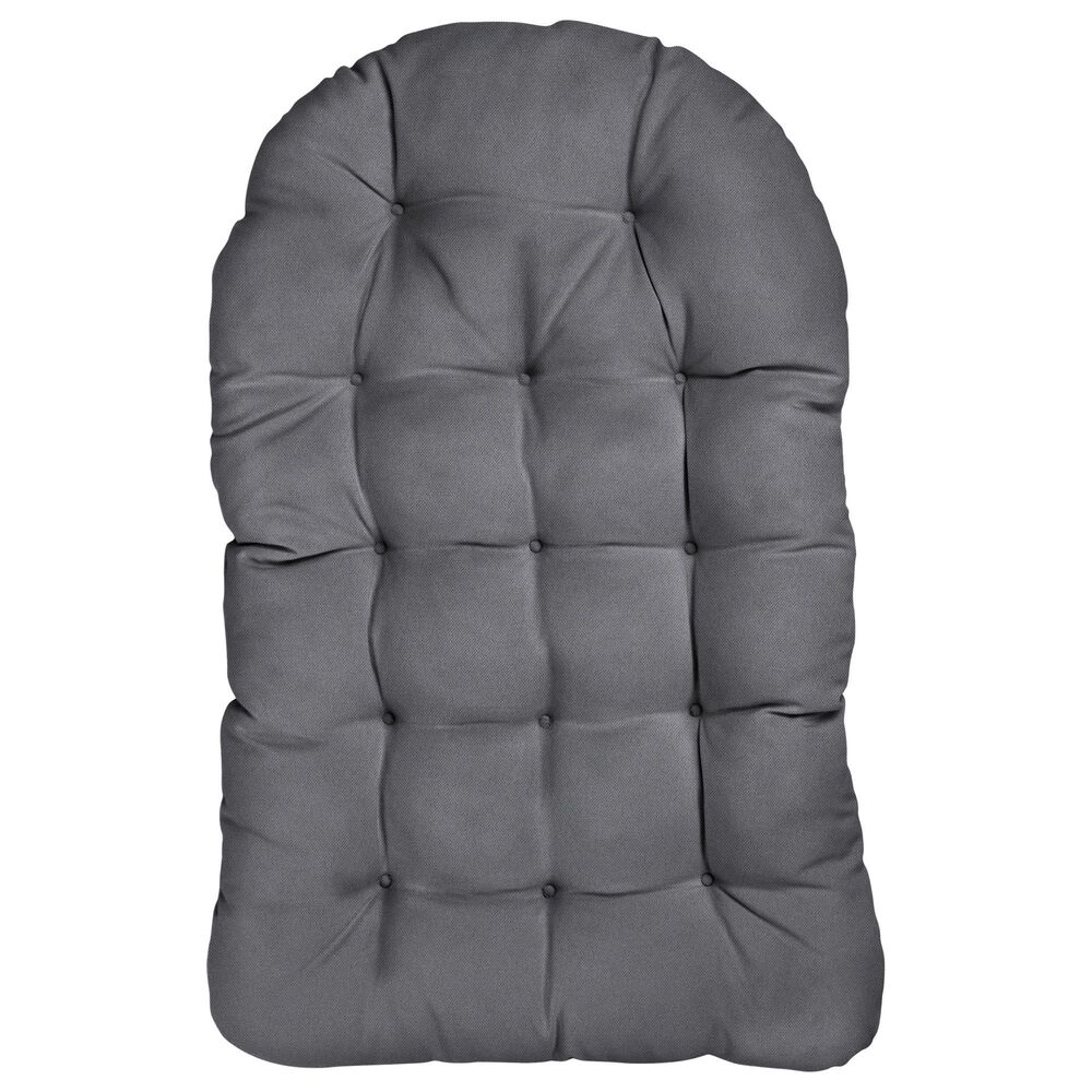 Sorra Home Poly Solid 44" Egg Chair Cushion in Charcoal, , large