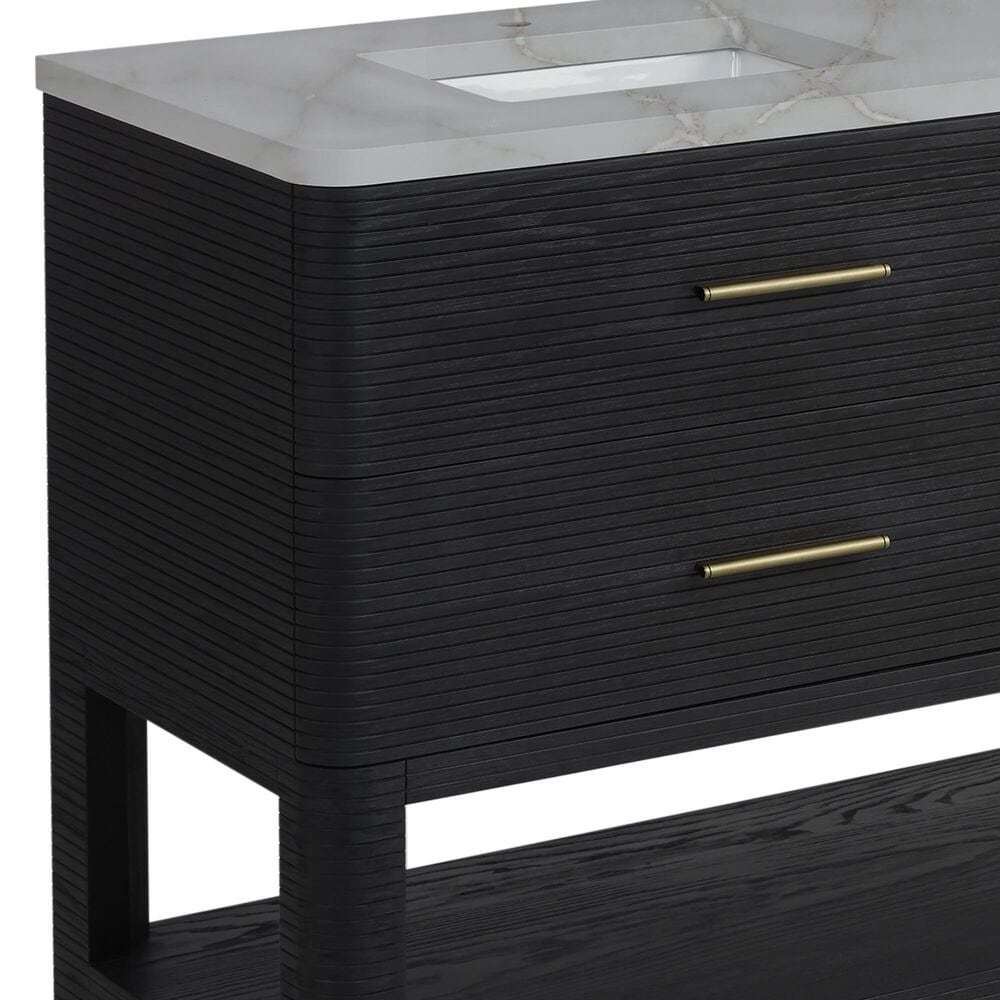 James Martin Vanities Lucian 72&quot; Double Vanity in Carbon Oak with 3 cm Victorian Silver Quartz Top, , large