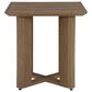 Ashley Serene Bay Patio Square End Table in Dark Brown - Table Only, , large