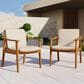 Hearth and Haven Outdoor Dining Chair in Beige (Set of 2), , large