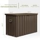Hearth and Haven 200-Gallon Outdoor Storage Deck Box with Safe Air Rod in Dark Brown, , large
