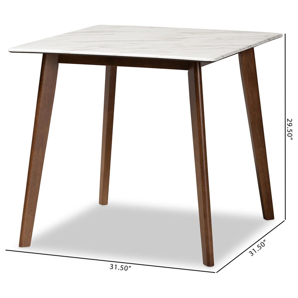 Baxton Studio Kayle Dining Table in Walnut Brown - Table Only, , large