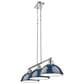 Golden Lighting Duncan 3-Light Pendant with Matte Navy Shade in Chrome, , large
