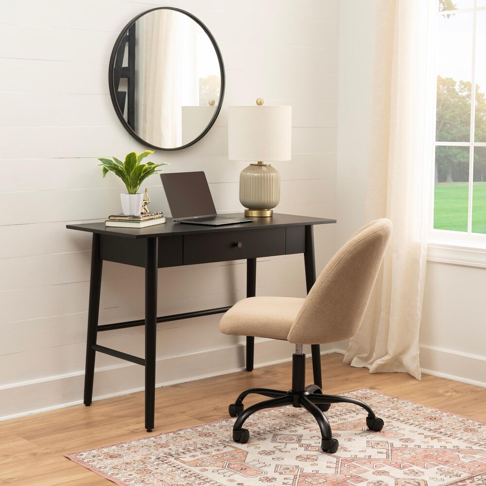 Linon Home Decor Charlotte Writing Desk in Black, , large