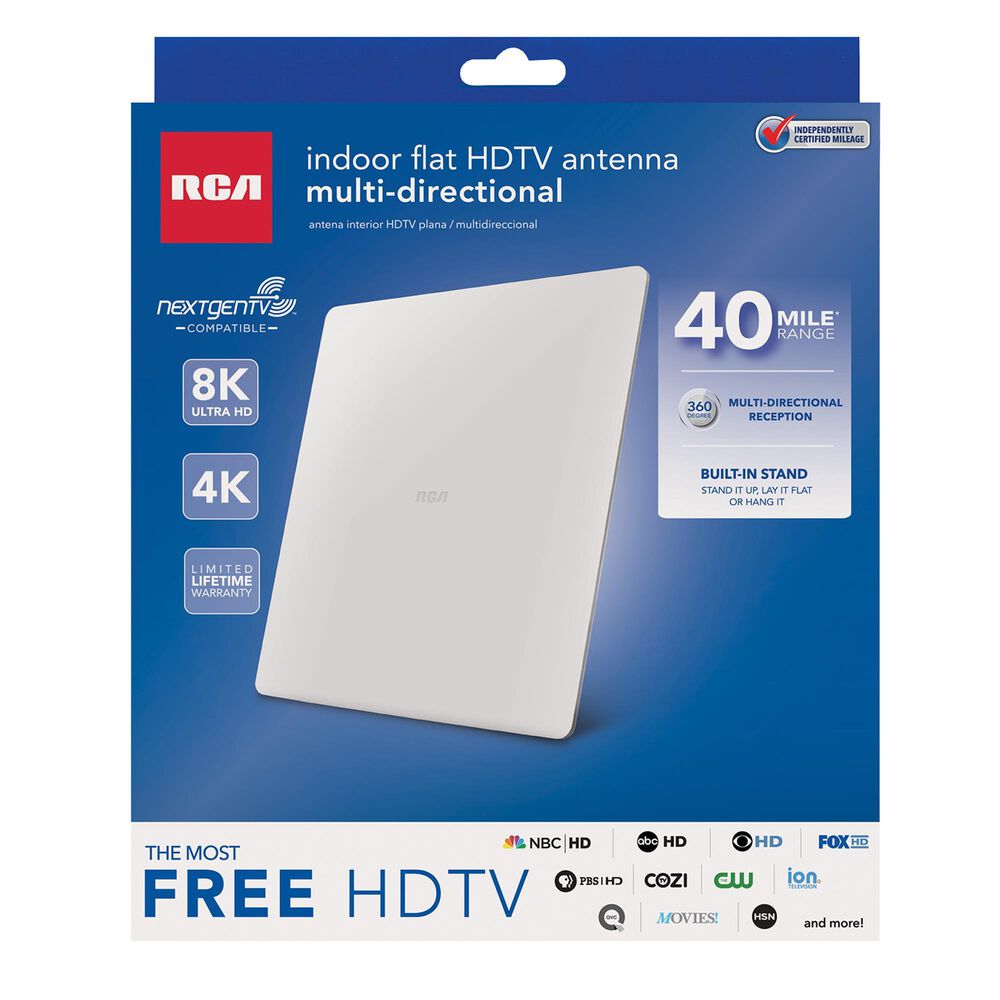 RCA Digital Flat Passive Antenna in White, , large