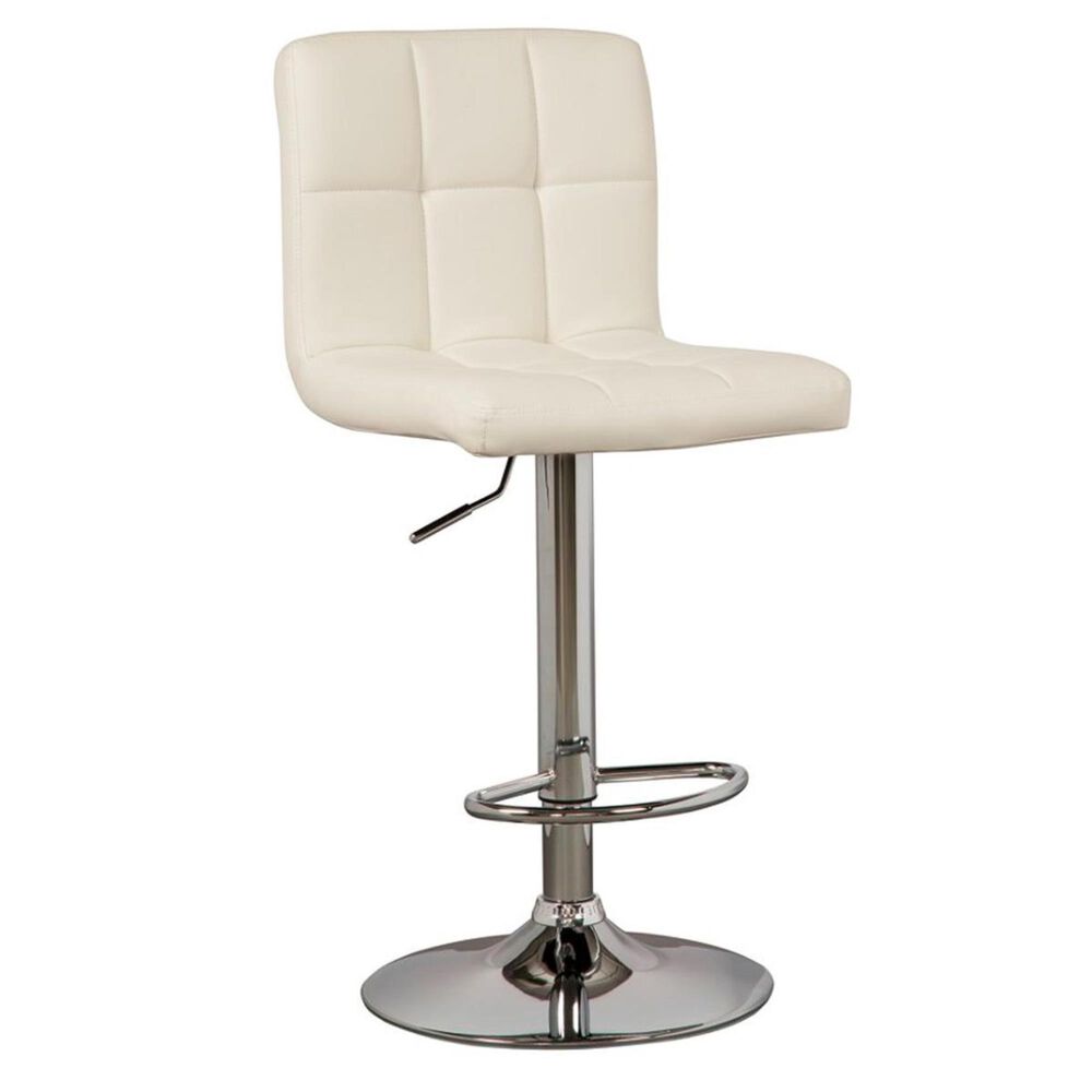 Signature Design by Ashley Bellatier Adjustable Barstool in Bone and Chrome , , large